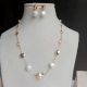 Handmade Brass Metal Jewellery Crystal Bead Necklace Set